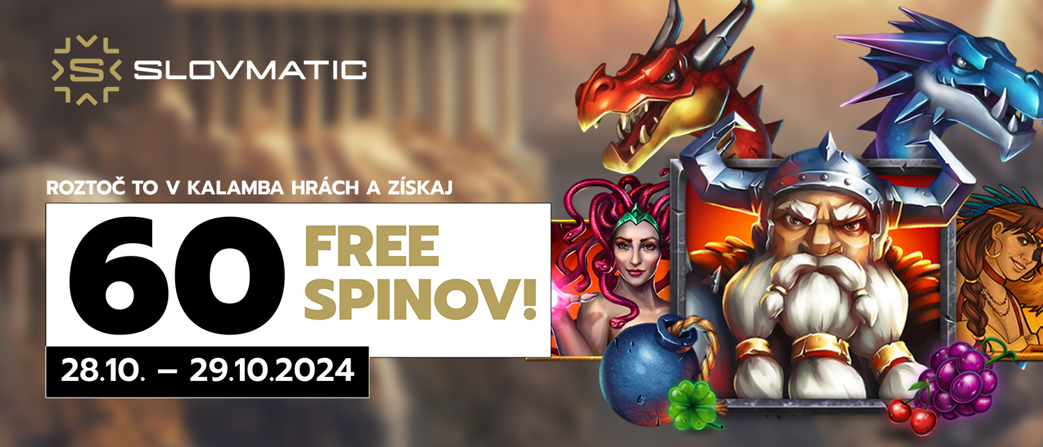 KALAMBA GAMES – 60 FREE SPINOV!