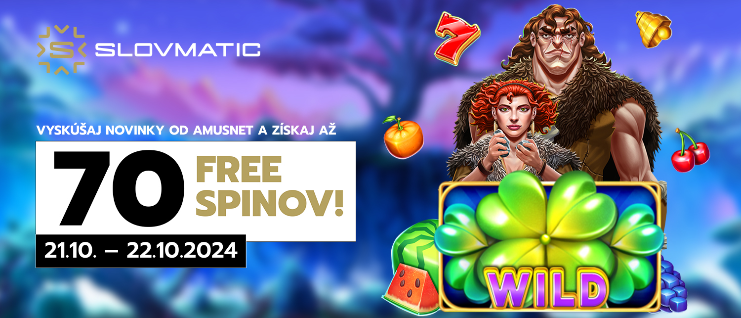 NOVINKY OD AMUSNET – 70 FREE SPINOV!